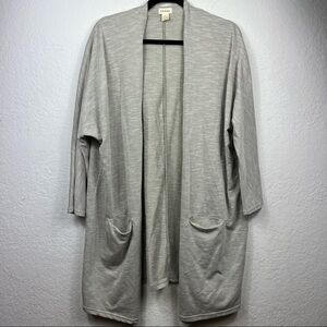 DONNI. One Size Fits All Ribbed Open Front Cardigan Sweater